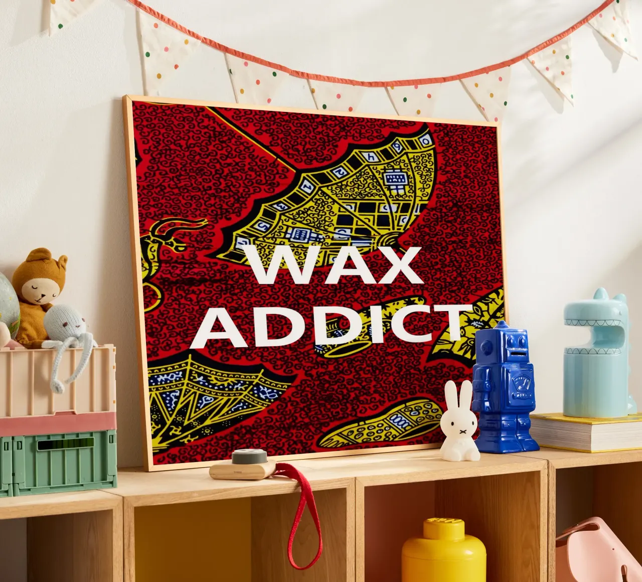 Wax addict poster con telaio in legno da Mathudace Créas