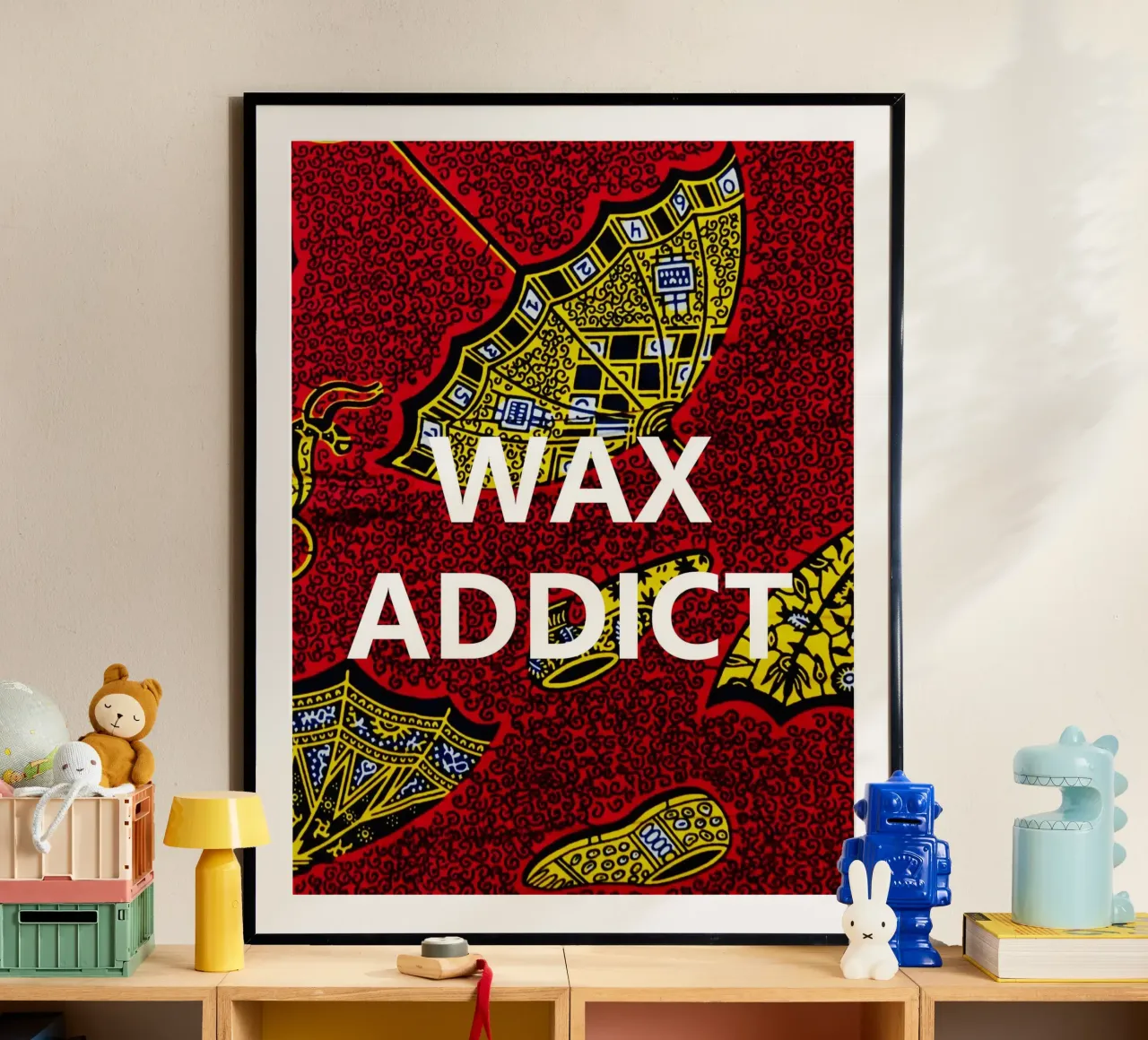 Wax addict poster con telaio in legno da Mathudace Créas