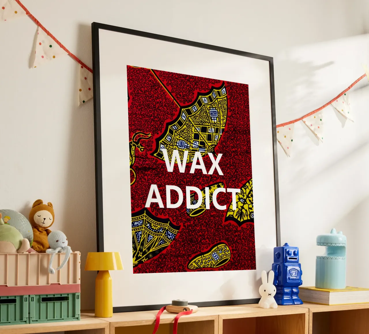 Wax addict poster con telaio in legno da Mathudace Créas