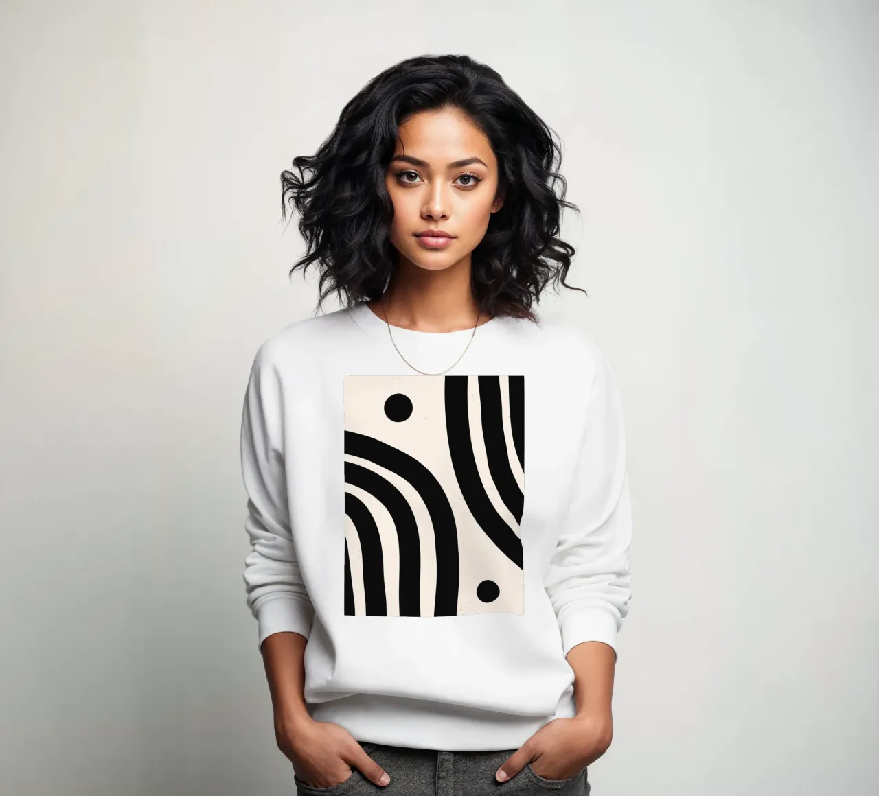 Boho Abstract Minimal Art Design - Elegante e senza tempo felpa da Whole©
