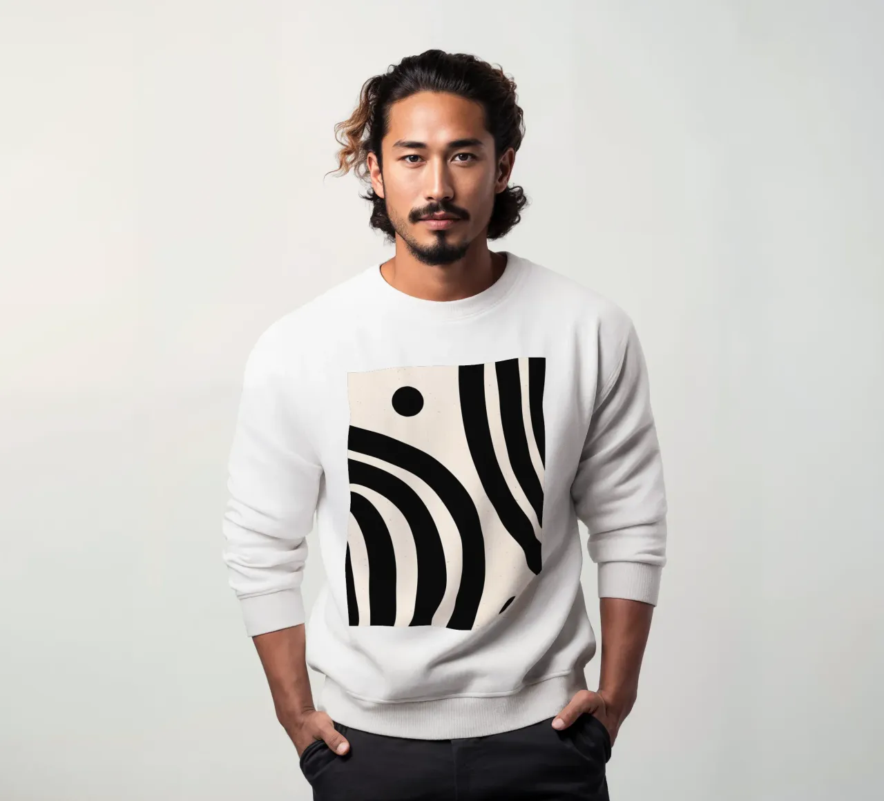 Boho Abstract Minimal Art Design - Elegante e senza tempo felpa da Whole©