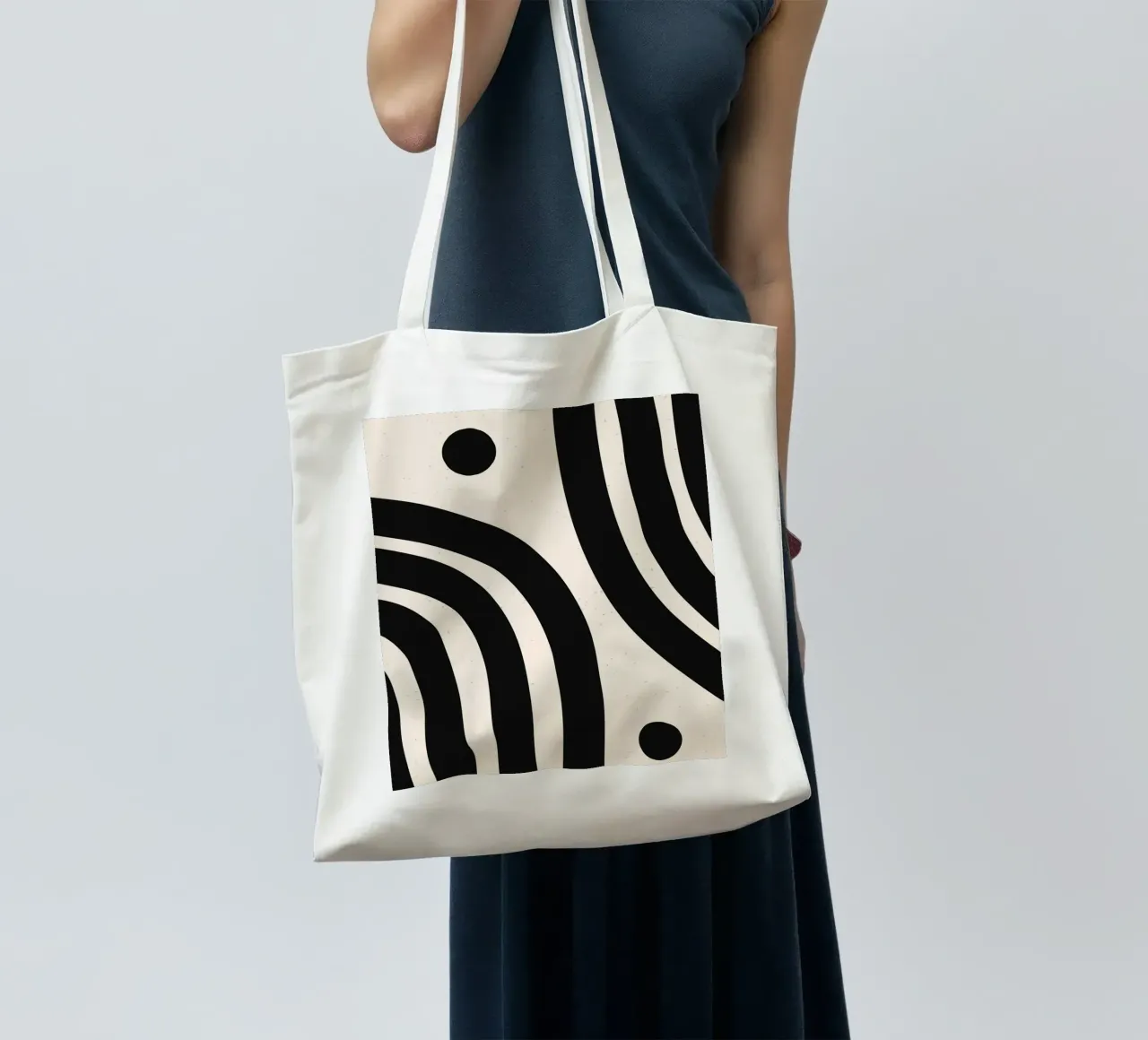 Boho Abstract Minimal Art Design - Elegante e senza tempo borsa in juta da Whole©