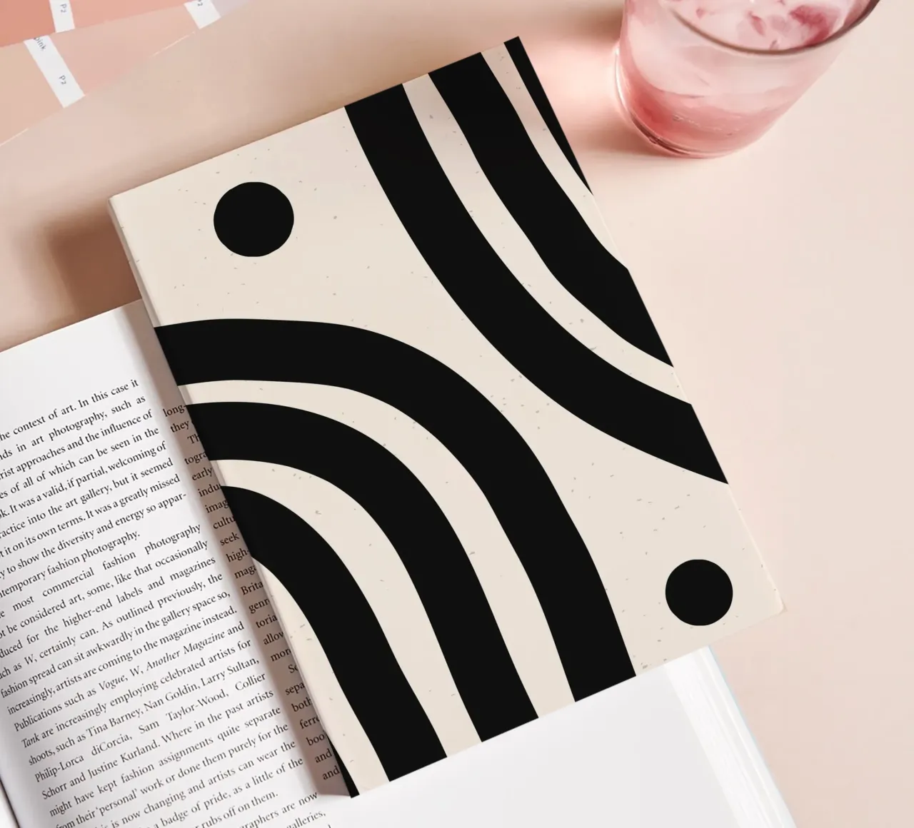 Boho Abstract Minimal Art Design - Stylish & Timeless notebook by Whole©