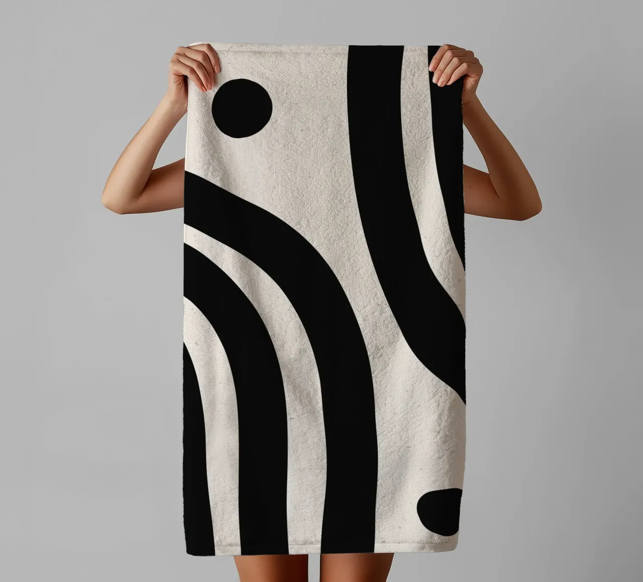 Boho Abstrakt Minimal Art Design – Stilvoll & Zeitlos Handtuch von Whole©