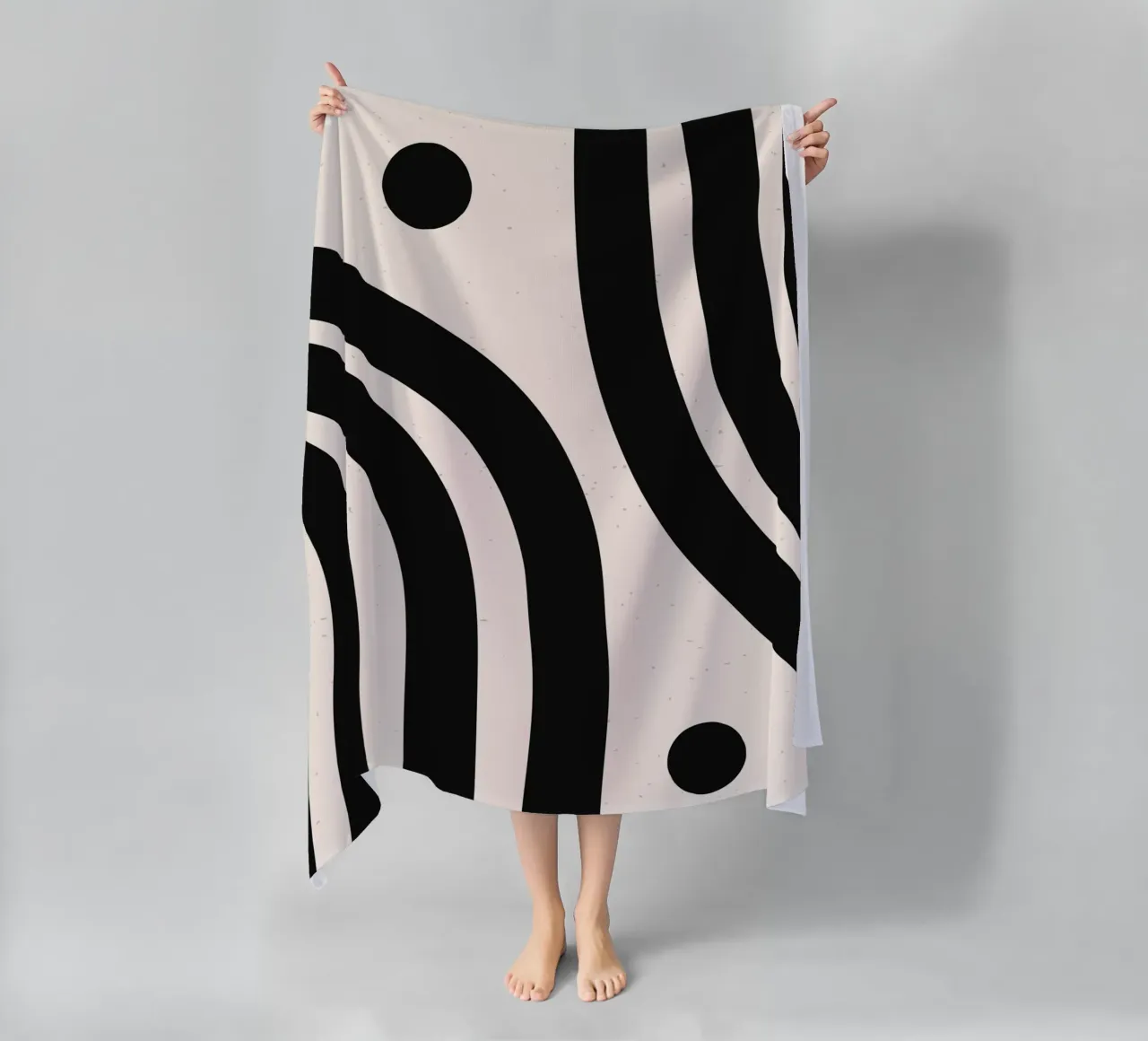 Boho Abstract Minimal Art Design - Elegante e senza tempo telo mare da Whole©