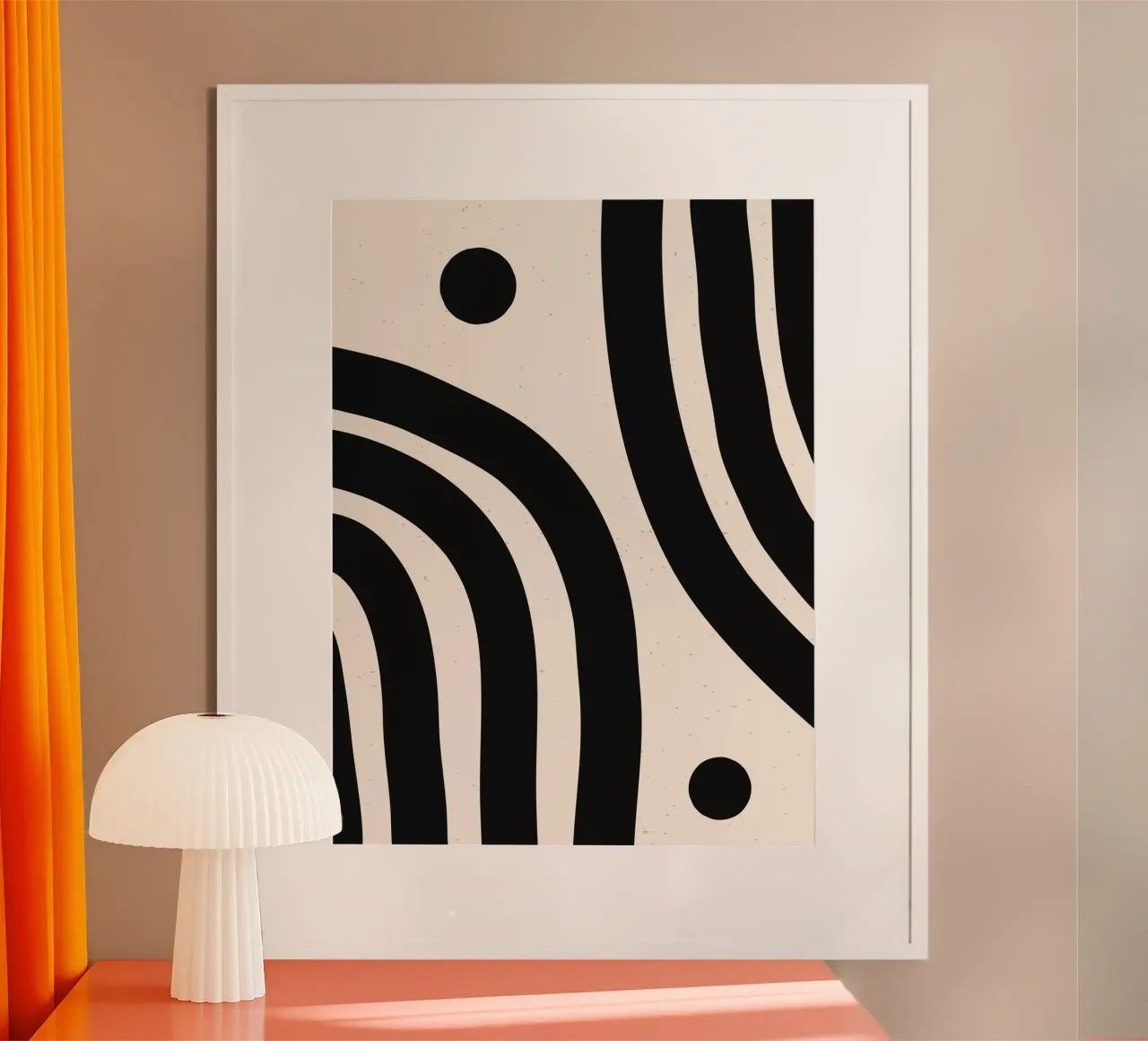 Boho Abstract Minimal Art Design - Elegante e senza tempo carta hahnemühle da Whole©