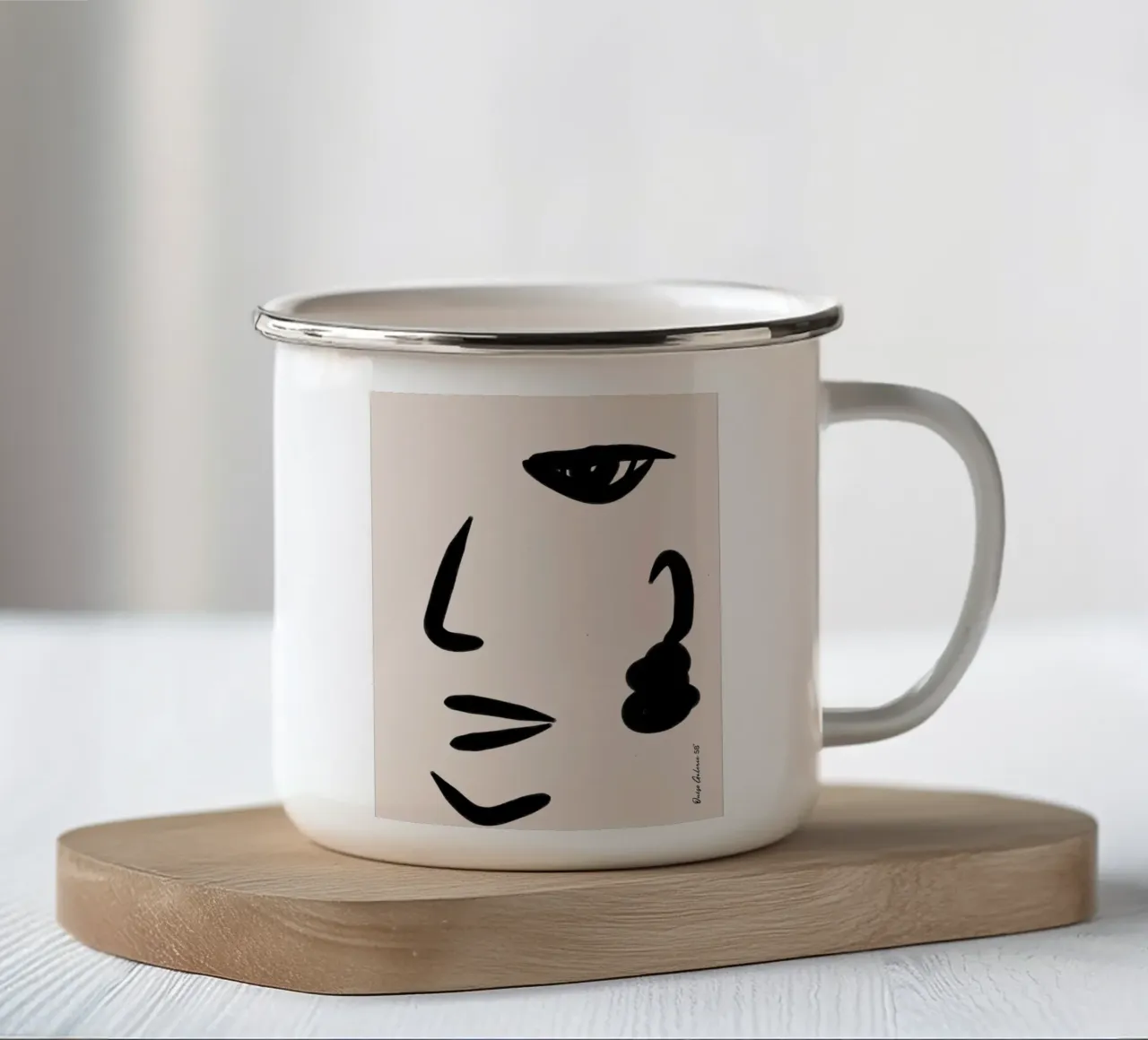 Vibrant Silhouettes tazza in smalto da Mike Leymi