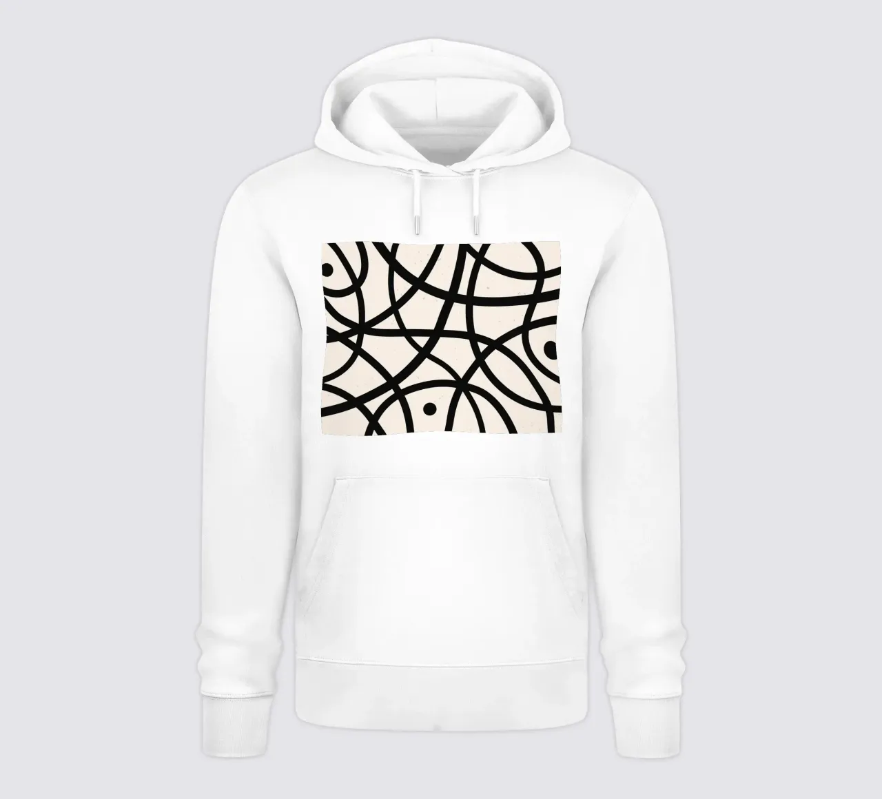 Linea geometrica boho - moderna e senza tempo felpa con cappuccio da Whole©