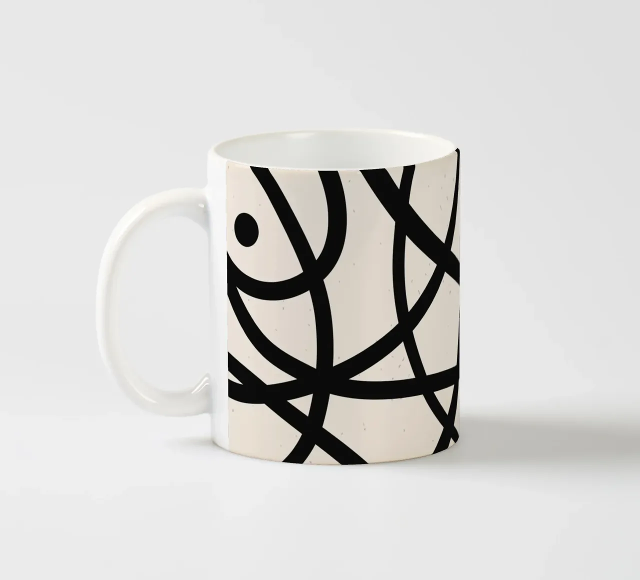 Linea geometrica boho - moderna e senza tempo tazza in ceramica da Whole©