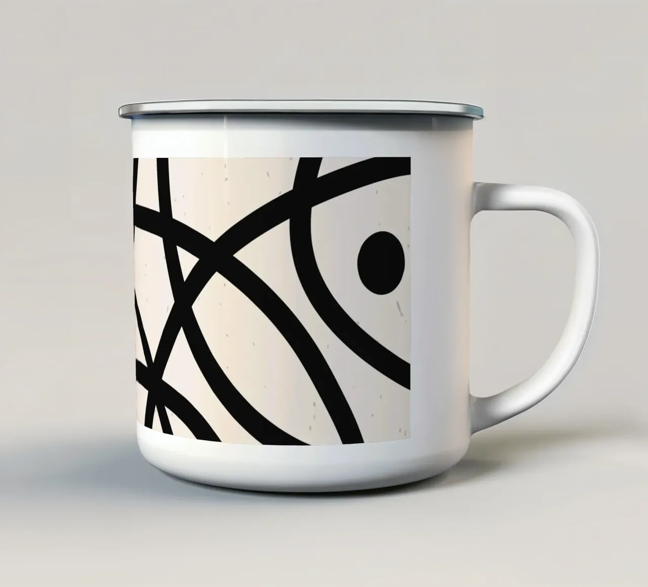Linea geometrica boho - moderna e senza tempo tazza in smalto da Whole©