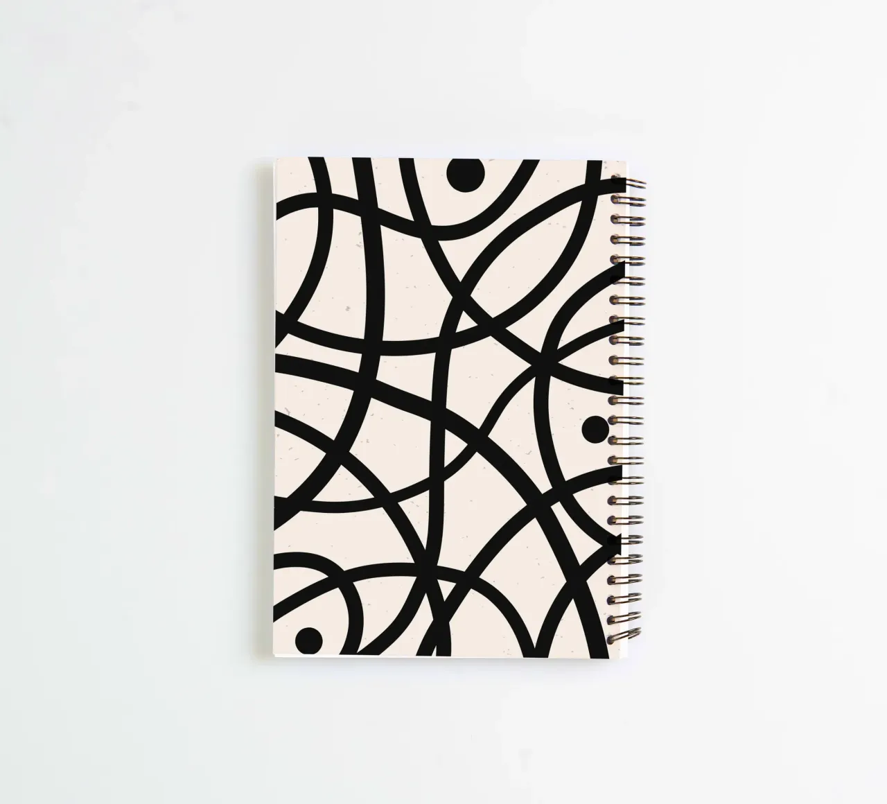Geometric boho line design - modern & timeless spiral notebook by Whole©