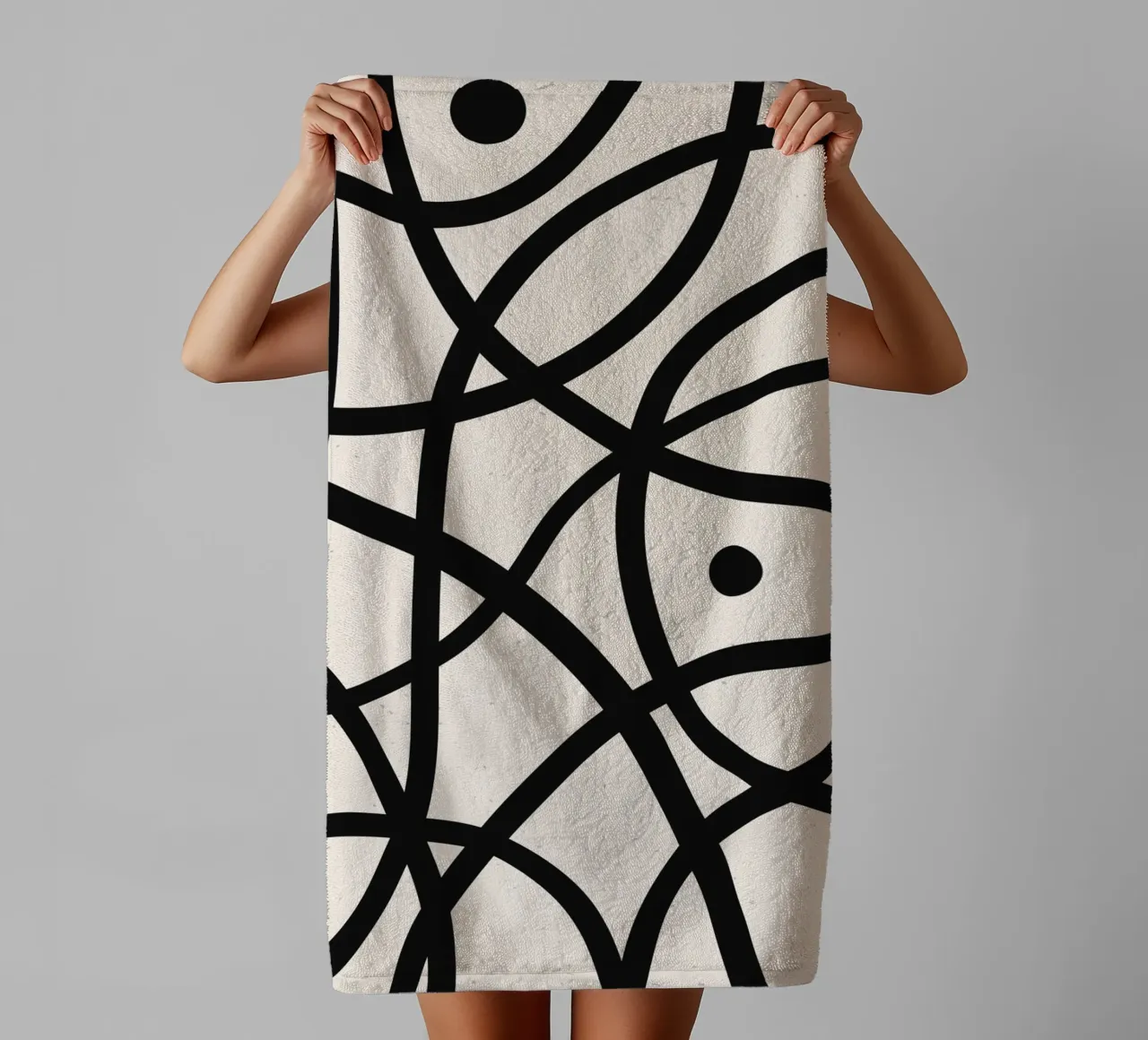 Linea geometrica boho - moderna e senza tempo asciugamano da bagno da Whole©