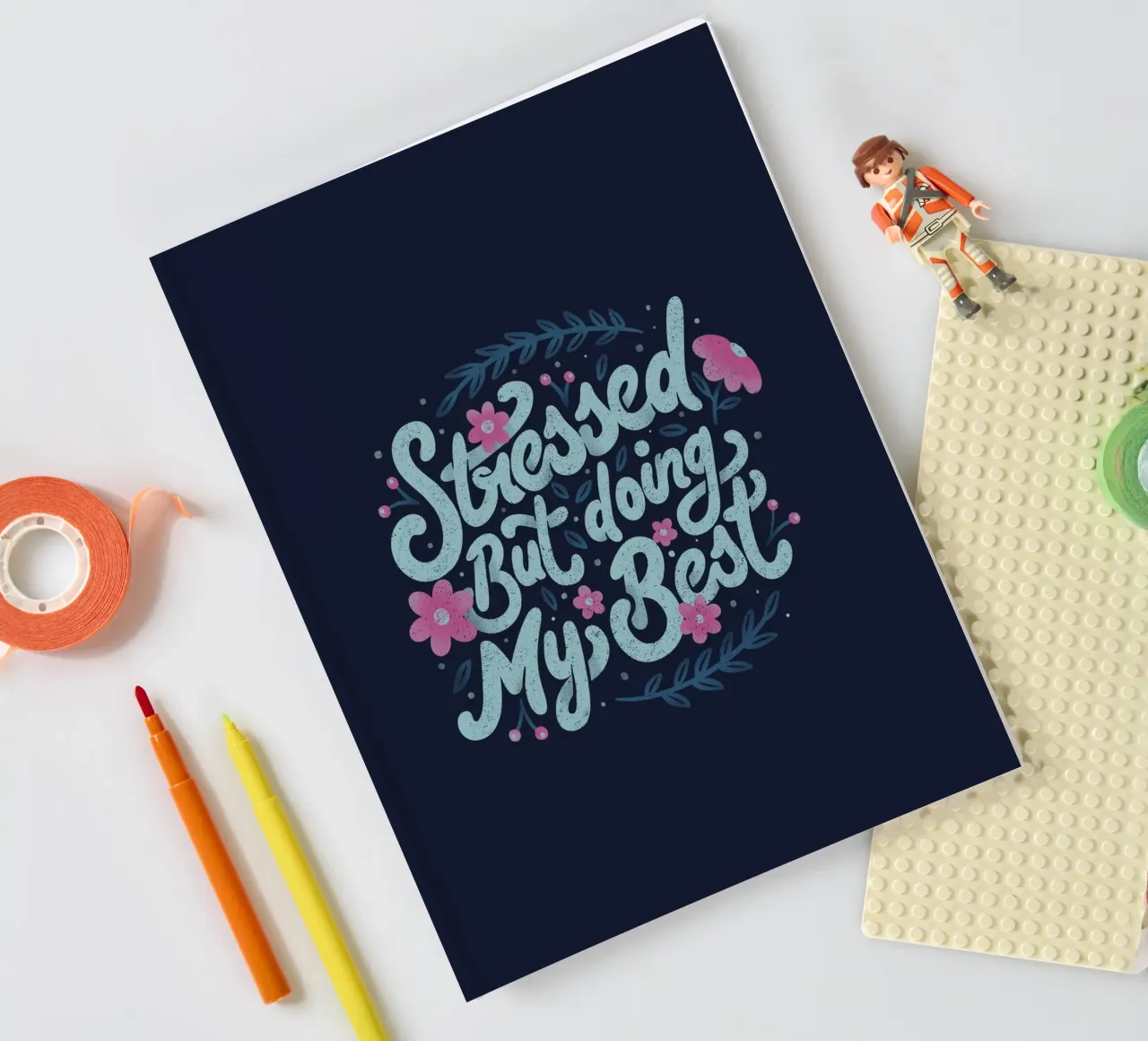Stressed But Doing My Best notebook by Tobe Fonseca