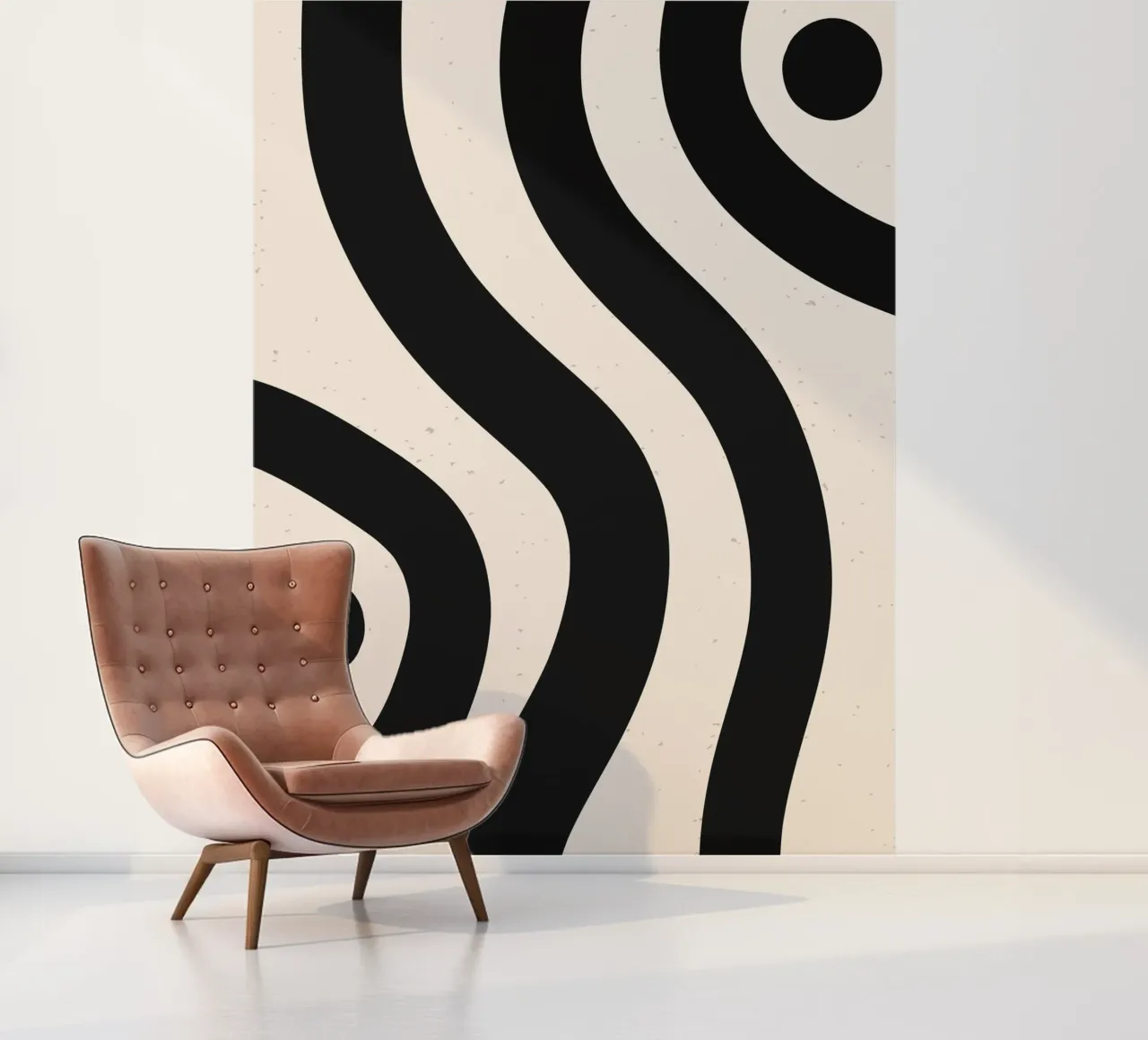 Boho Wave Kunstontwerp - Abstract & Tijdloos fotobehang van Whole©