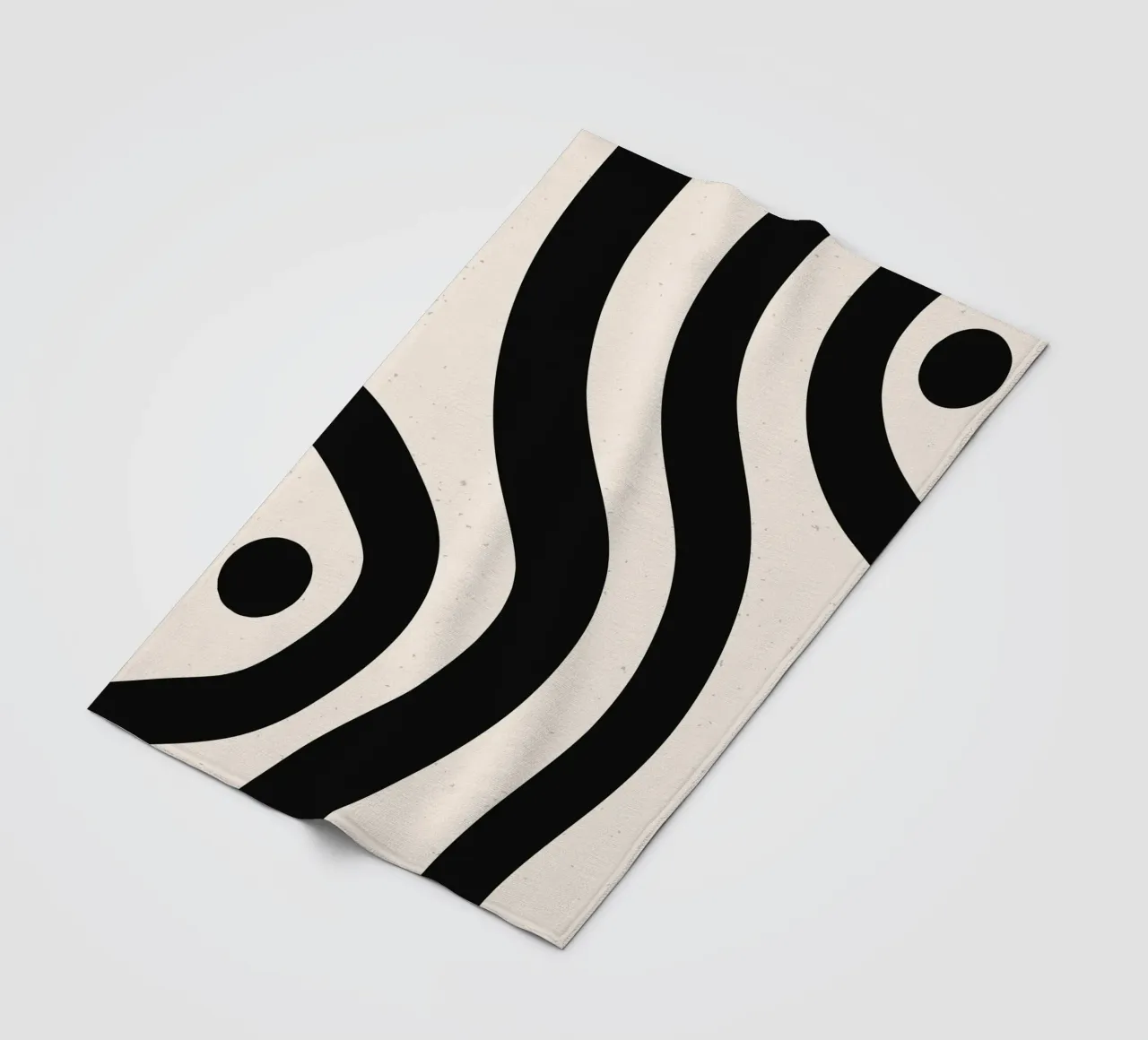 Boho Wave Kunstontwerp - Abstract & Tijdloos fleecedeken van Whole©