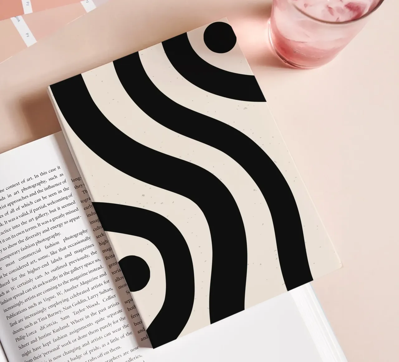 Boho Wave Art Design - Abstract & Timeless notebook by Whole©