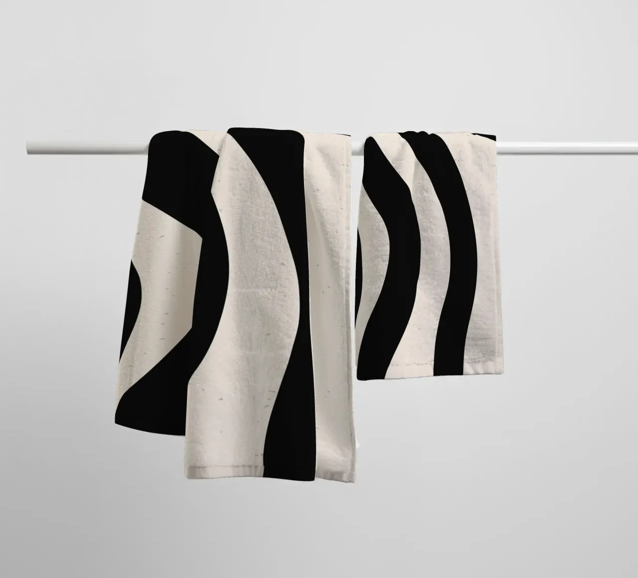 Boho Wave Kunstontwerp - Abstract & Tijdloos badhanddoek van Whole©