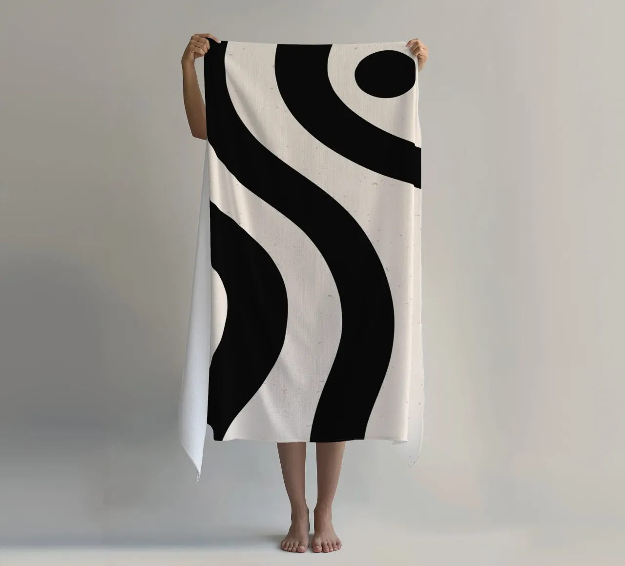 Boho Wave Kunstontwerp - Abstract & Tijdloos strandhanddoek van Whole©