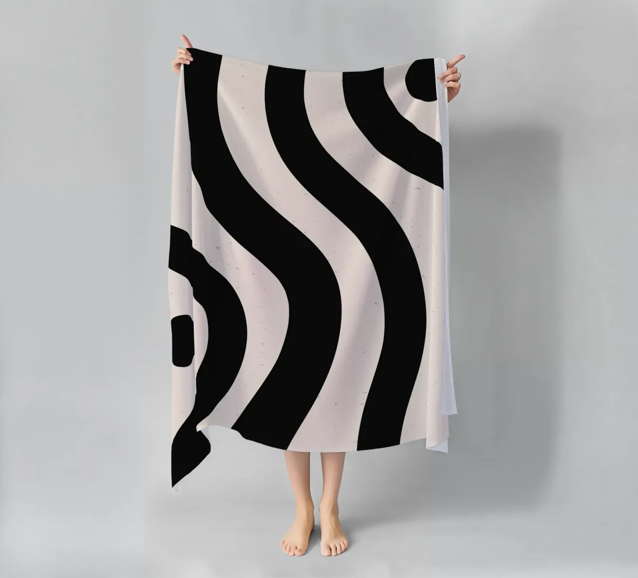 Boho Wave Kunstontwerp - Abstract & Tijdloos strandhanddoek van Whole©