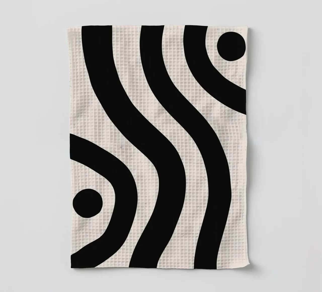 Boho Wave Art Design - Abstrait & Intemporel torchon de Whole©