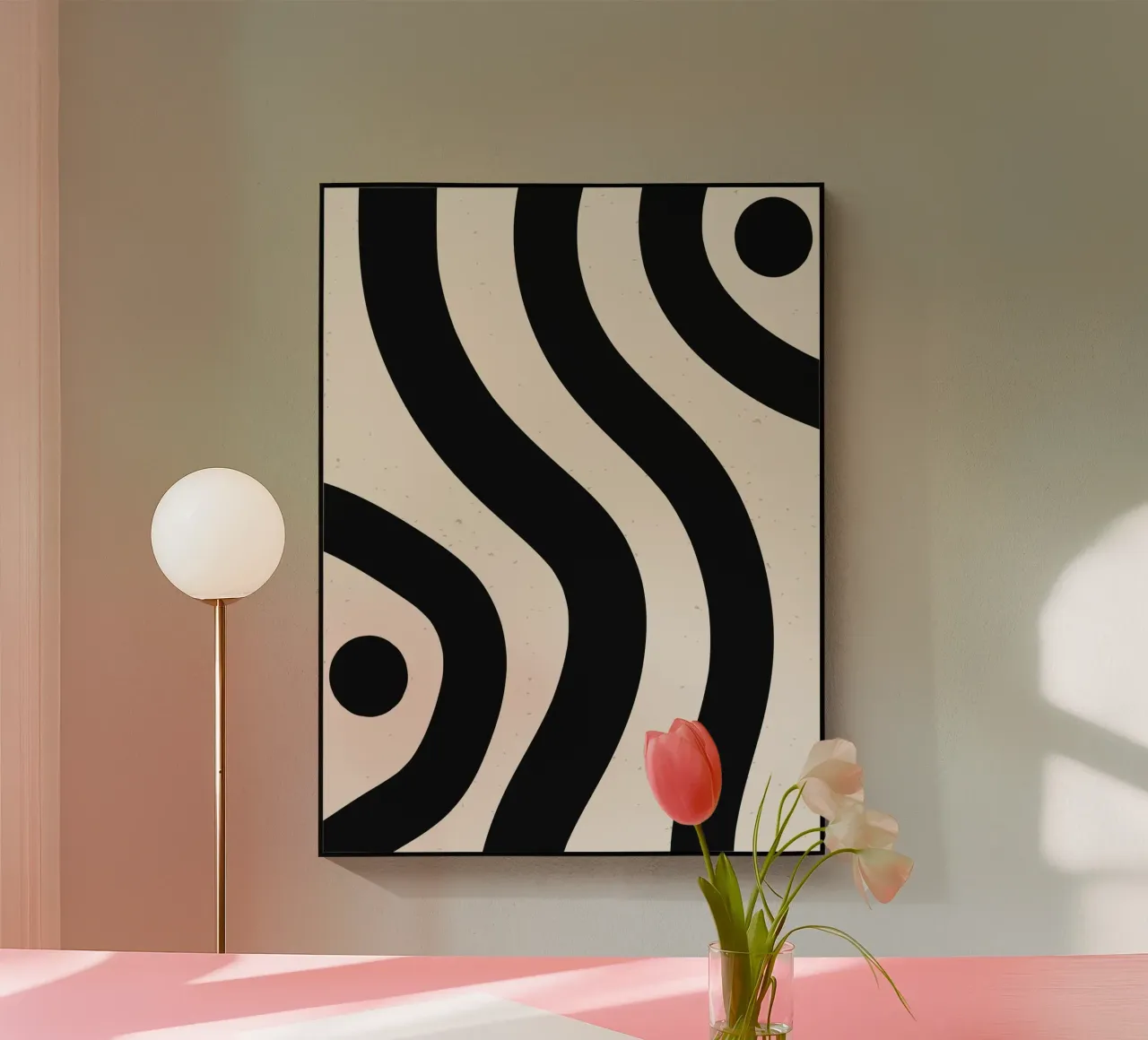 Boho Wave Kunstontwerp - Abstract & Tijdloos acryl van Whole©