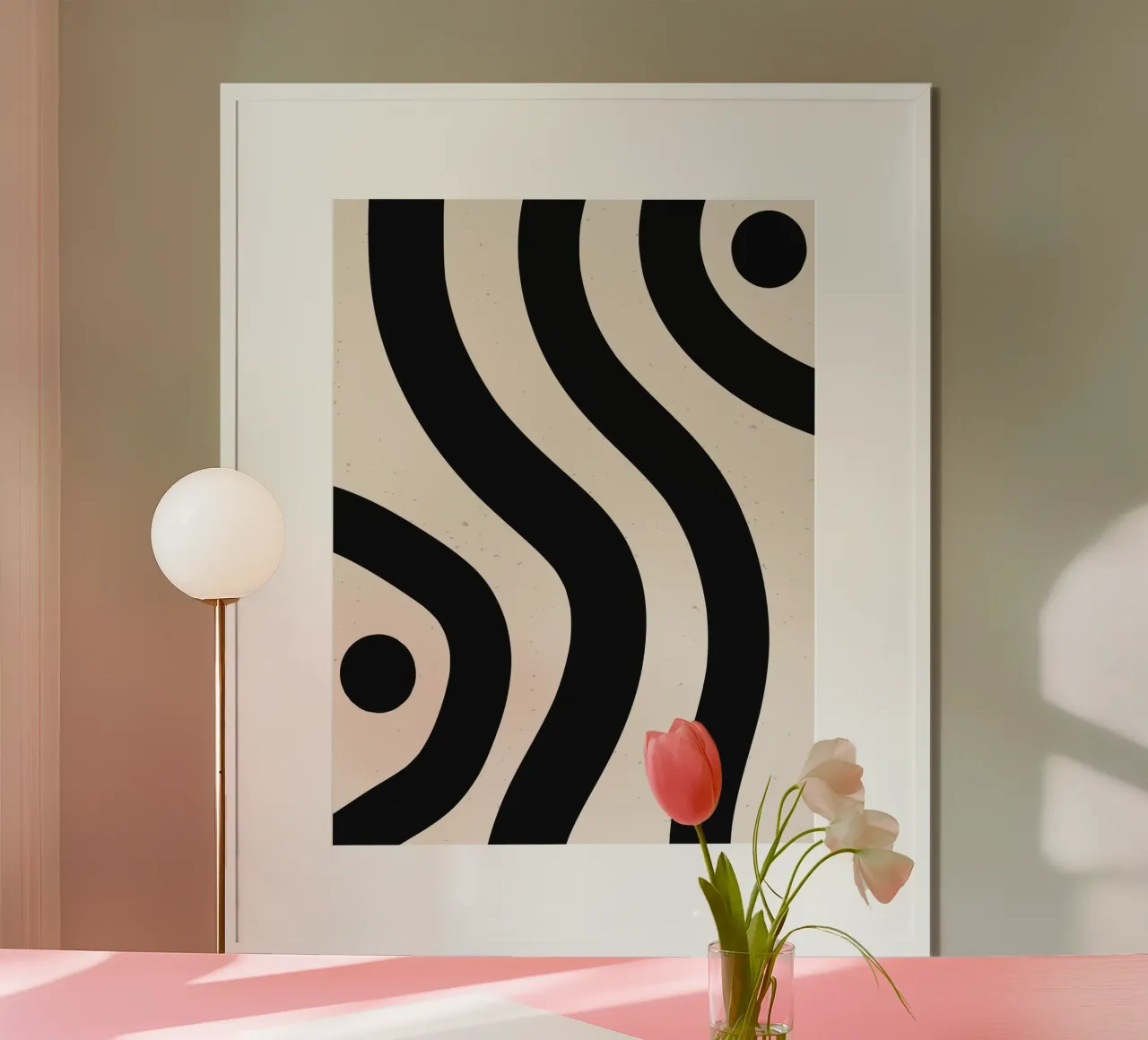 Boho Wave Kunstontwerp - Abstract & Tijdloos hahnemühle van Whole©