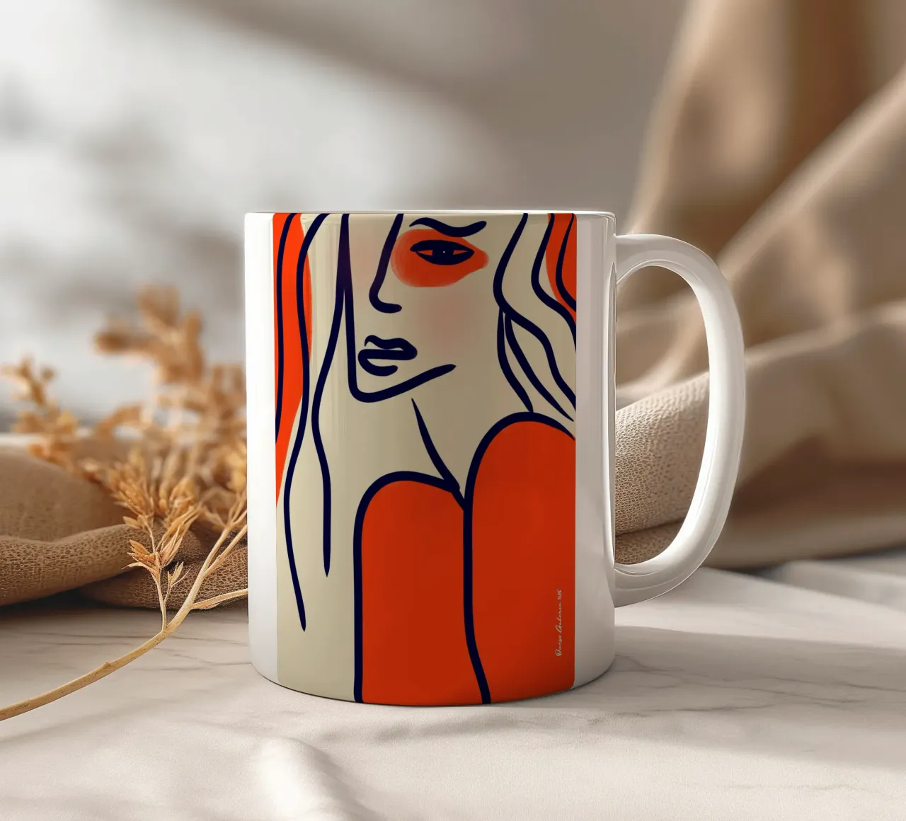 Living Abstraction tazza in ceramica da Mike Leymi