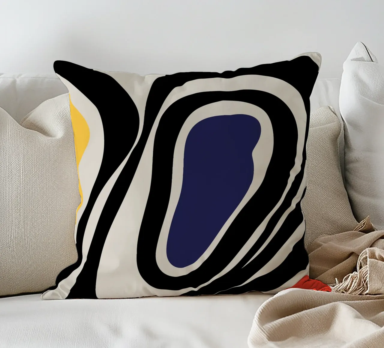 Astratto boho colorato - moderno e dinamico cuscino da Whole©