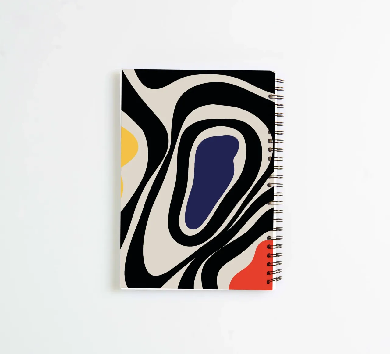 Colourful boho abstract - modern & dynamic spiral notebook by Whole©