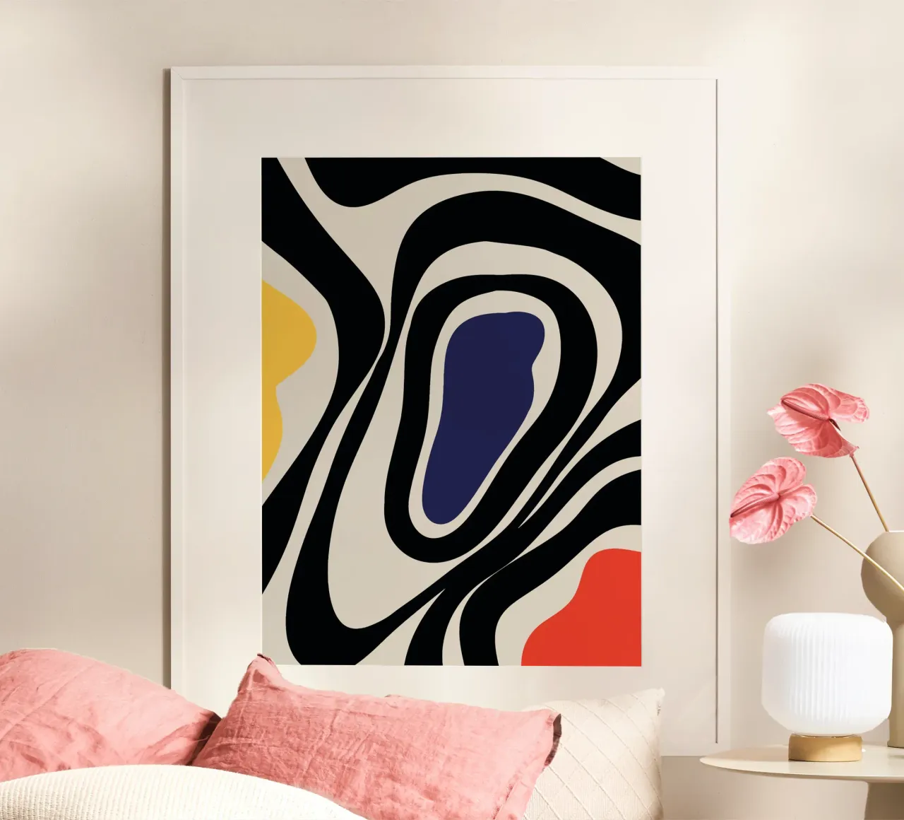 Colourful boho abstract - modern & dynamic hahnemühle by Whole©
