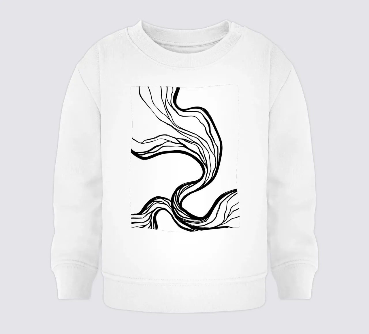 Line art design organico - minimale e moderno felpa neonato da Whole©