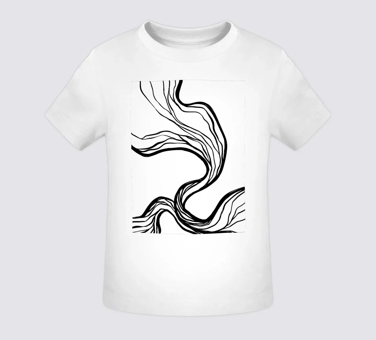 Line art design organico - minimale e moderno maglietta neonato da Whole©