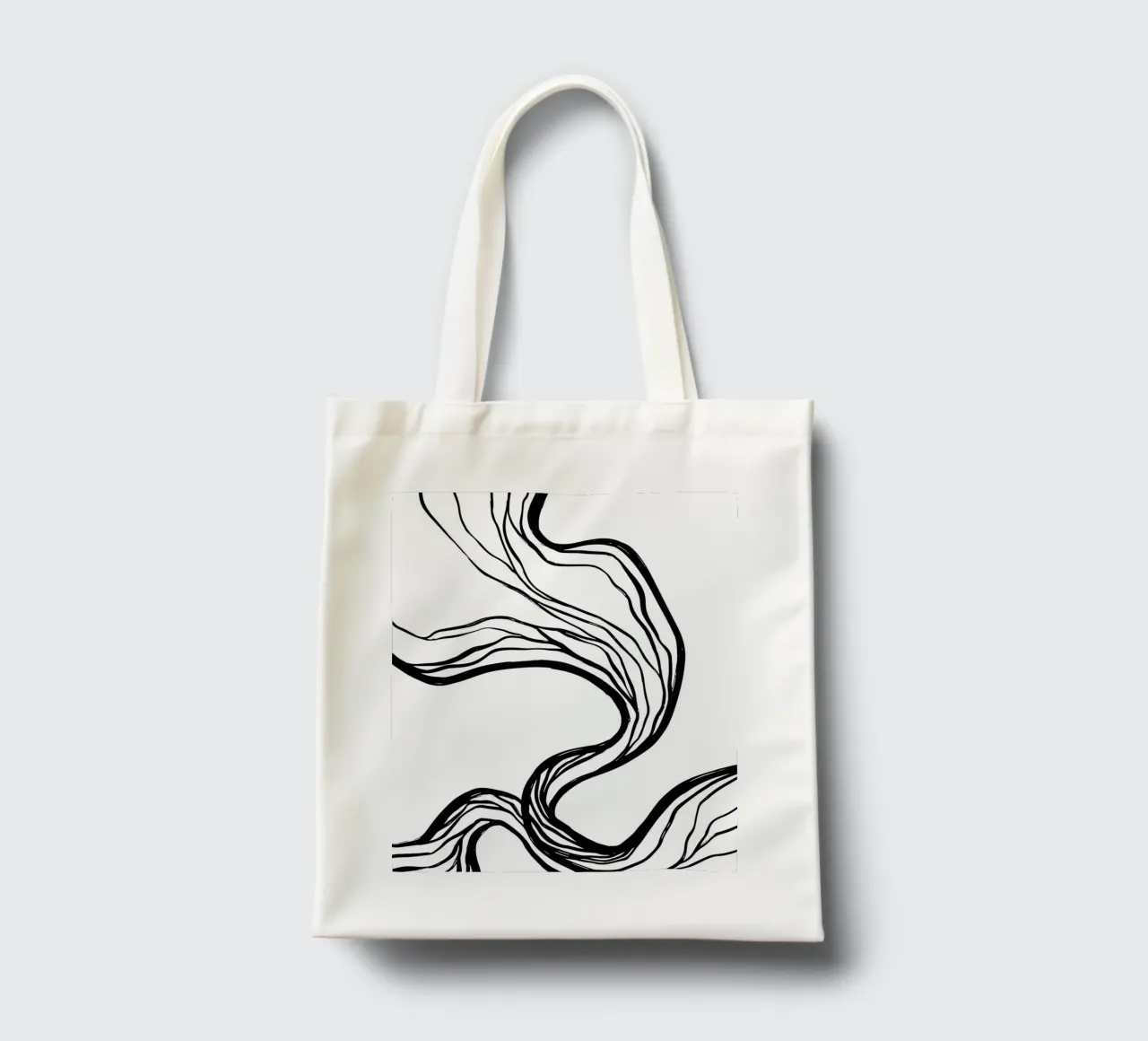 Line art design organico - minimale e moderno borsa in juta da Whole©