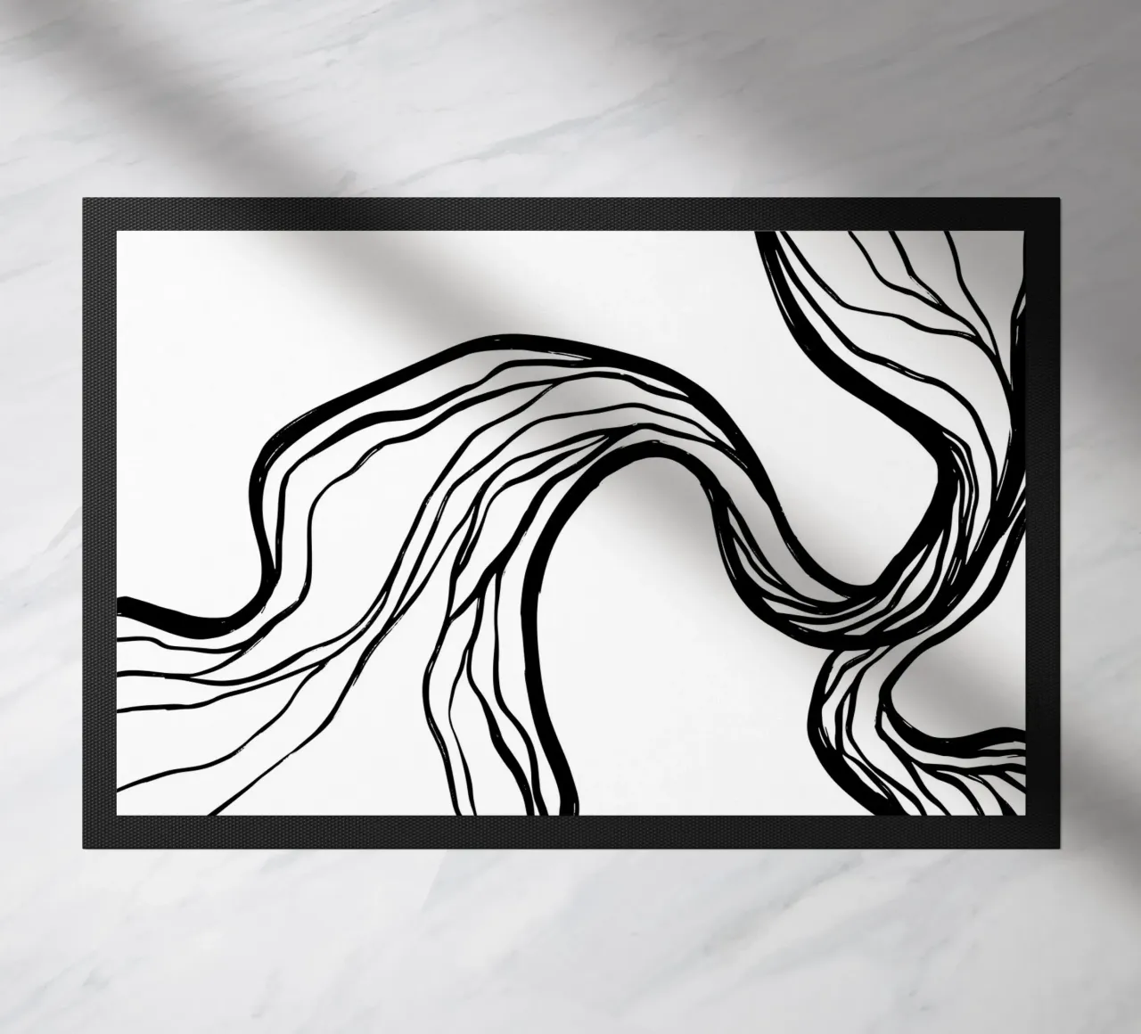 Line art design organico - minimale e moderno zerbino da Whole©