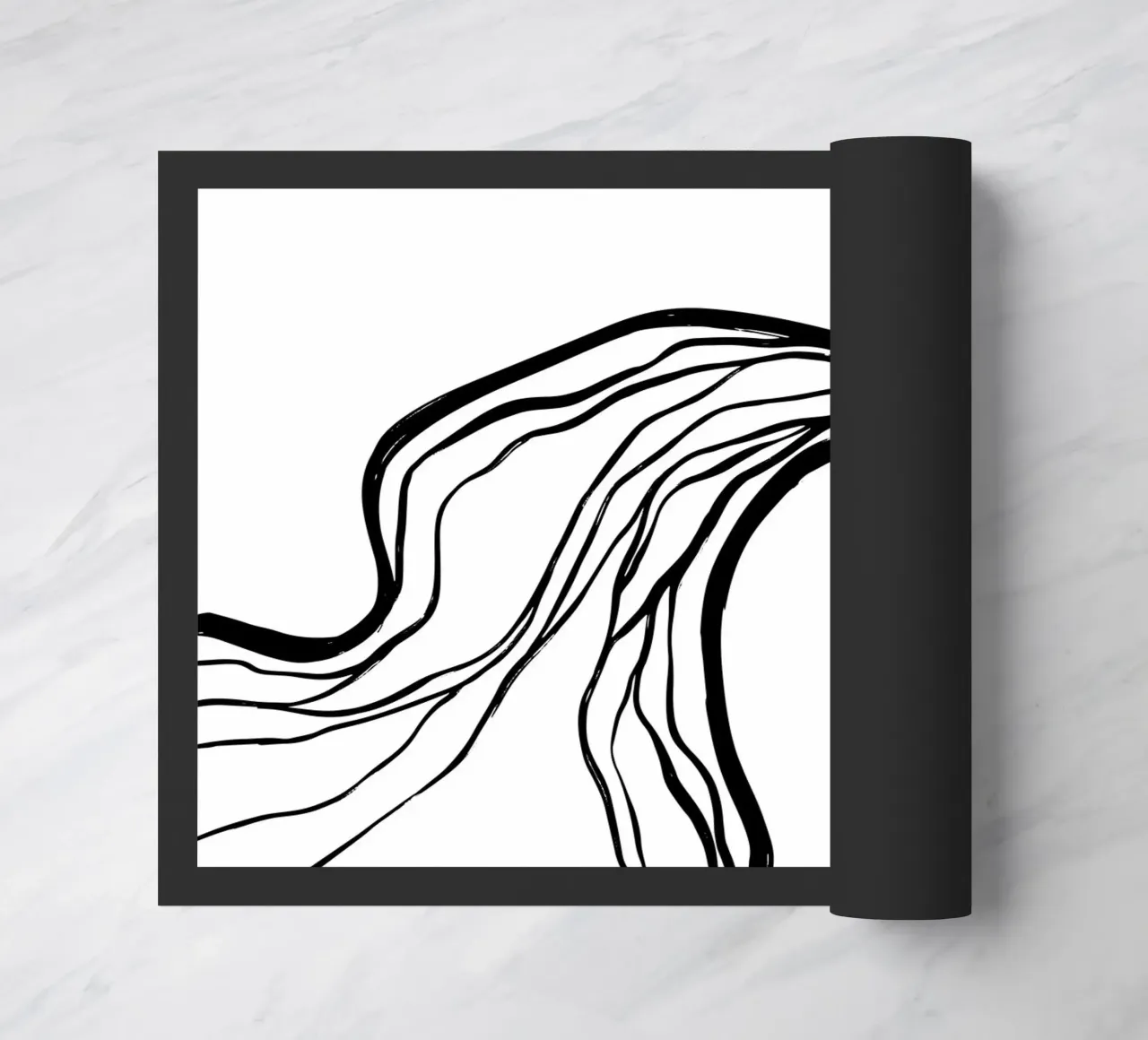 Line art design organico - minimale e moderno zerbino da Whole©