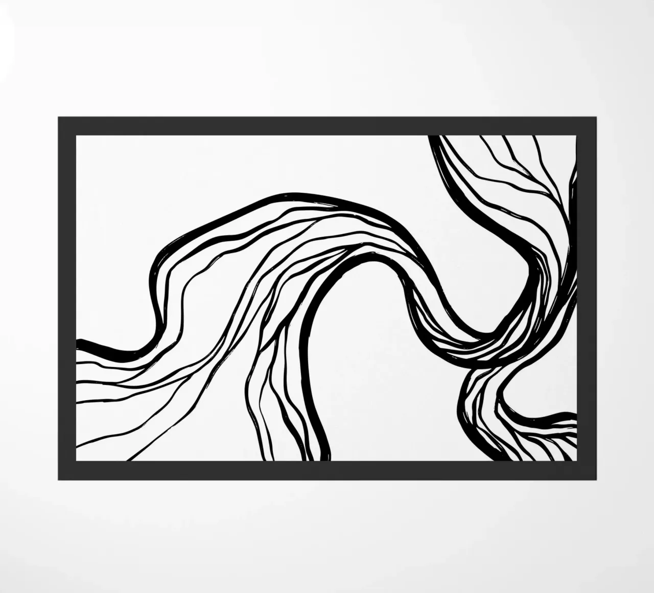 Line art design organico - minimale e moderno zerbino da Whole©