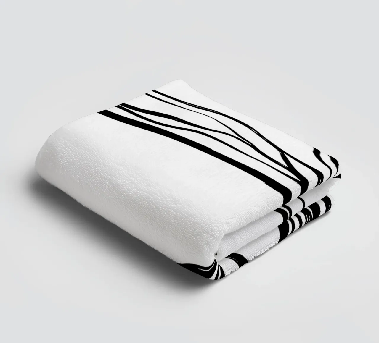 Line art design organico - minimale e moderno asciugamano da bagno da Whole©