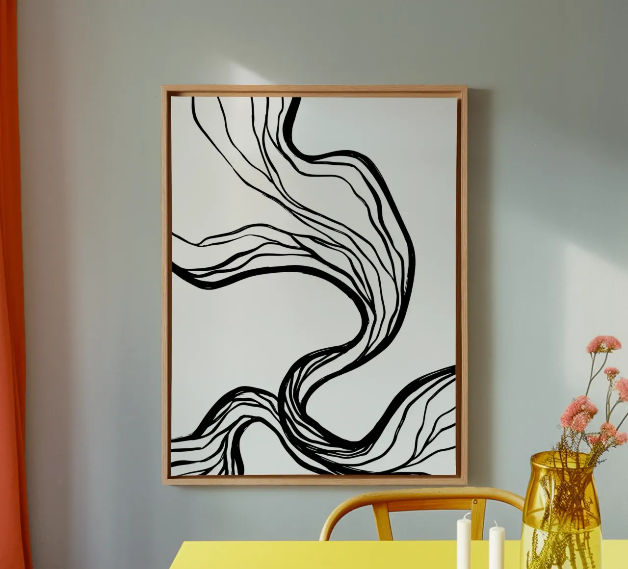 Organic line art design - minimal & modern canvas by Whole©
