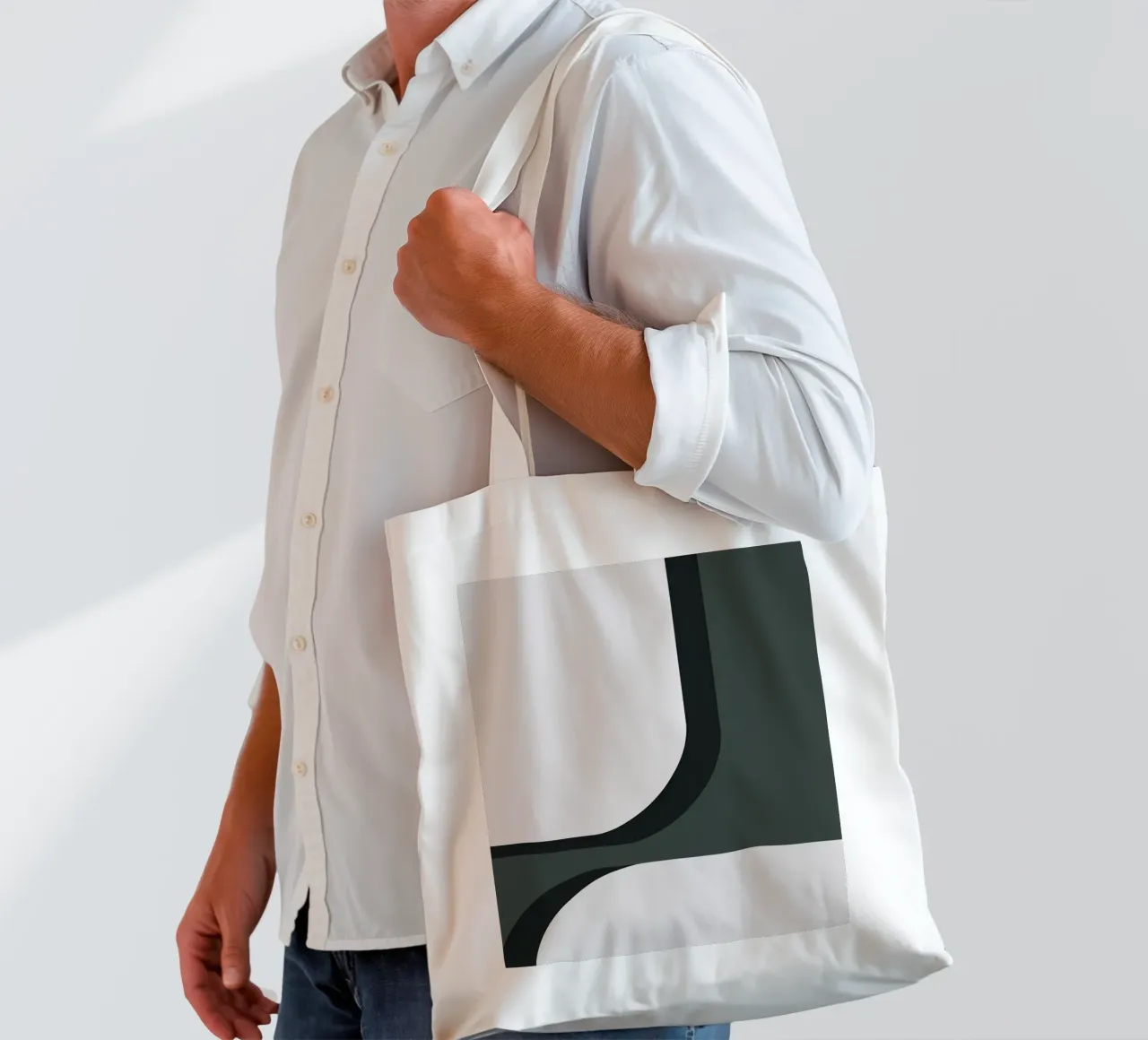 Design geometrico e minimale - moderno e senza tempo borsa in juta da Whole©