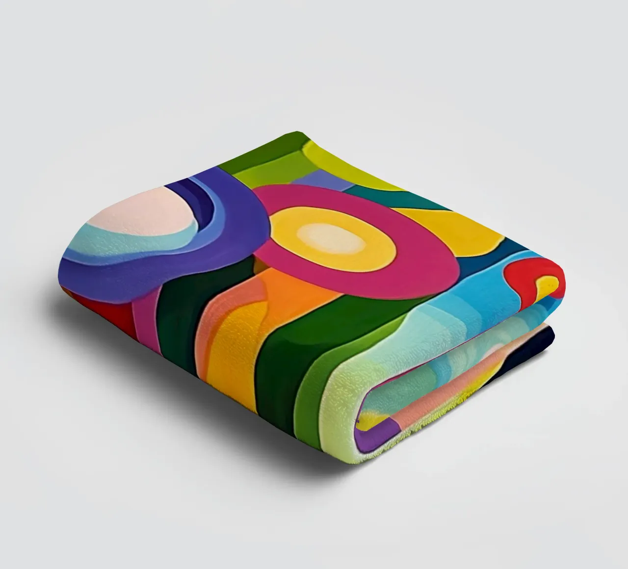 Optimistic Abstract Joy of Life Summer Meadow towel by Autofocus