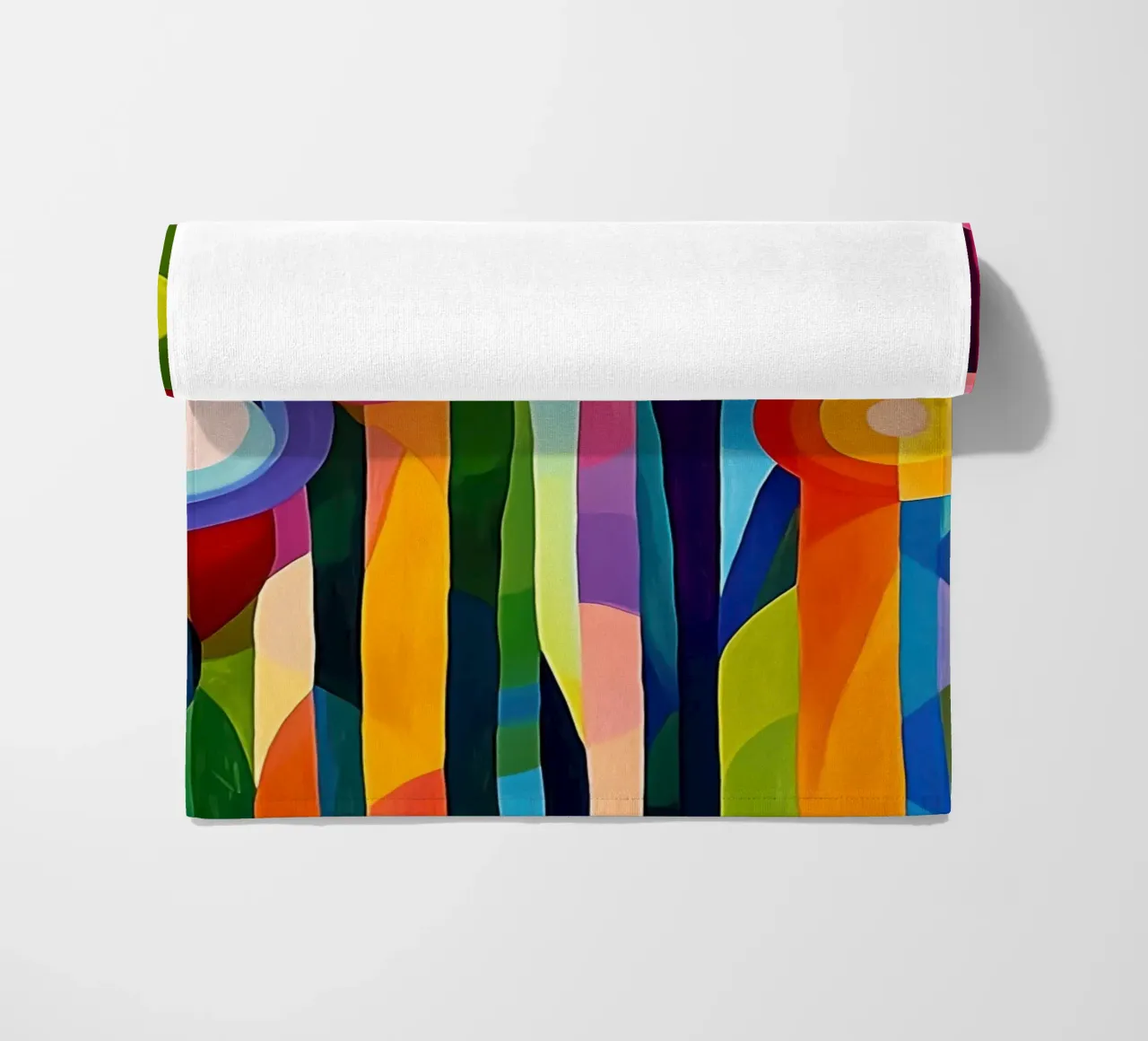 Optimistic Abstract Joy of Life Summer Meadow beach towel by Autofocus