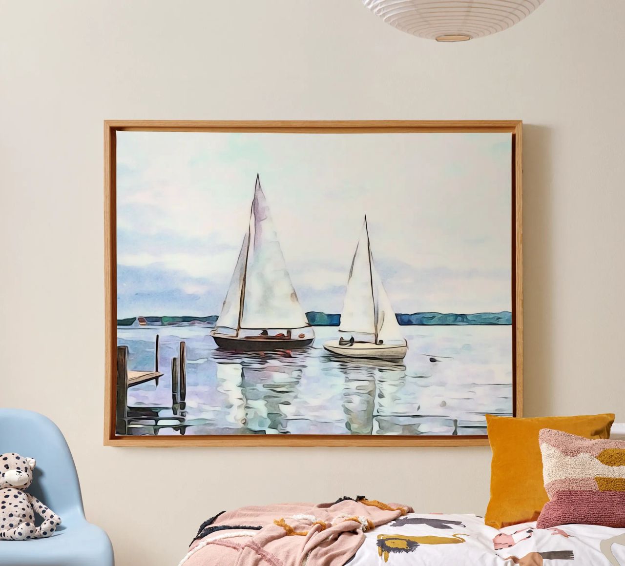 Segler auf dem Bodensee Leinwand von ZAMART