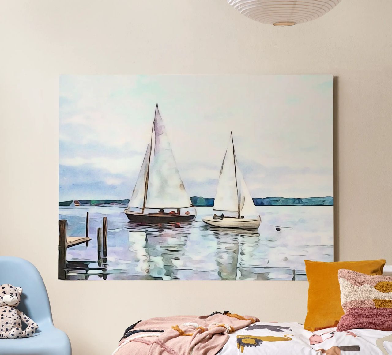 Segler auf dem Bodensee Leinwand von ZAMART