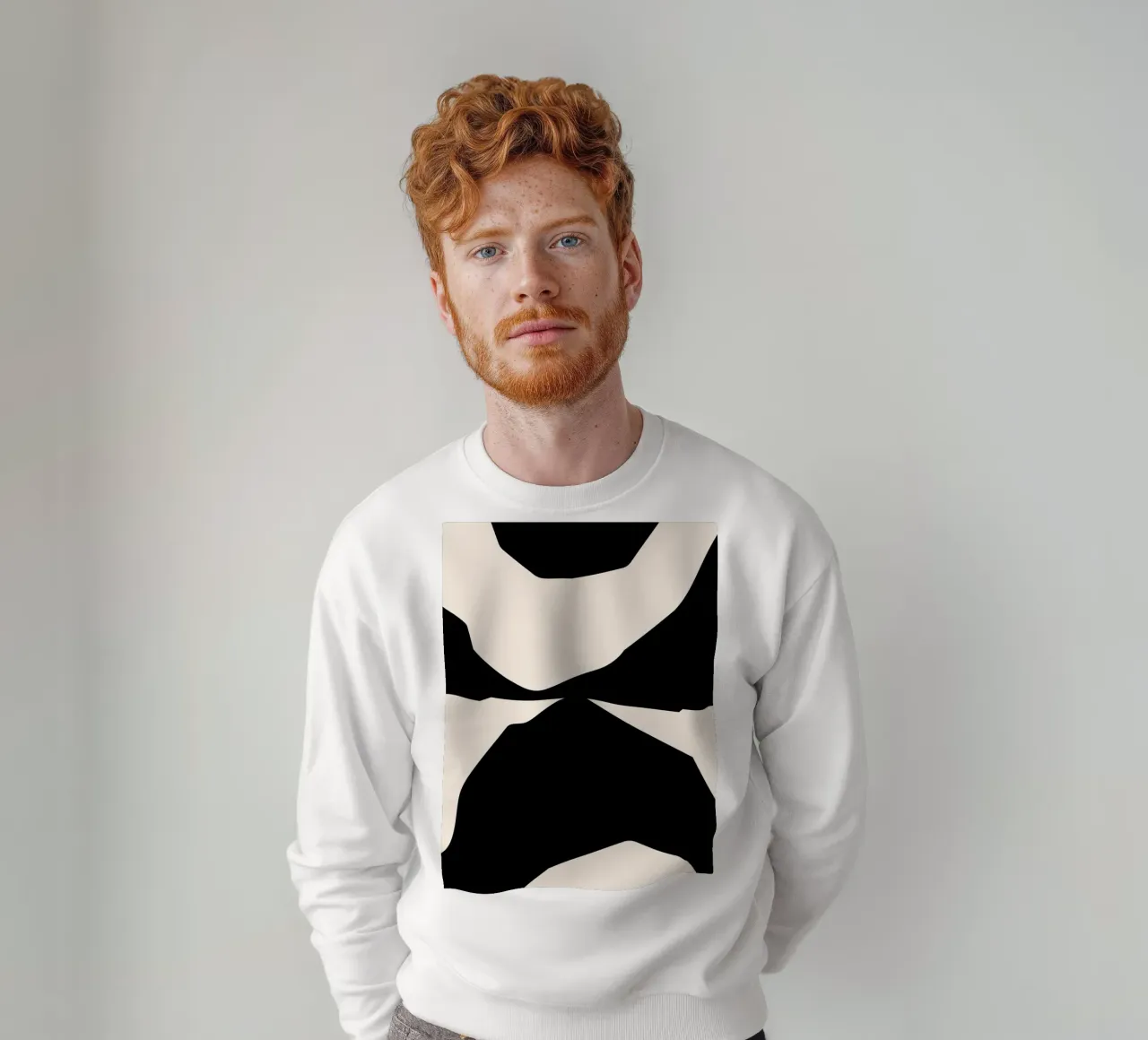 Abstract contrast art - modern & expressive sweatshirt by Whole©