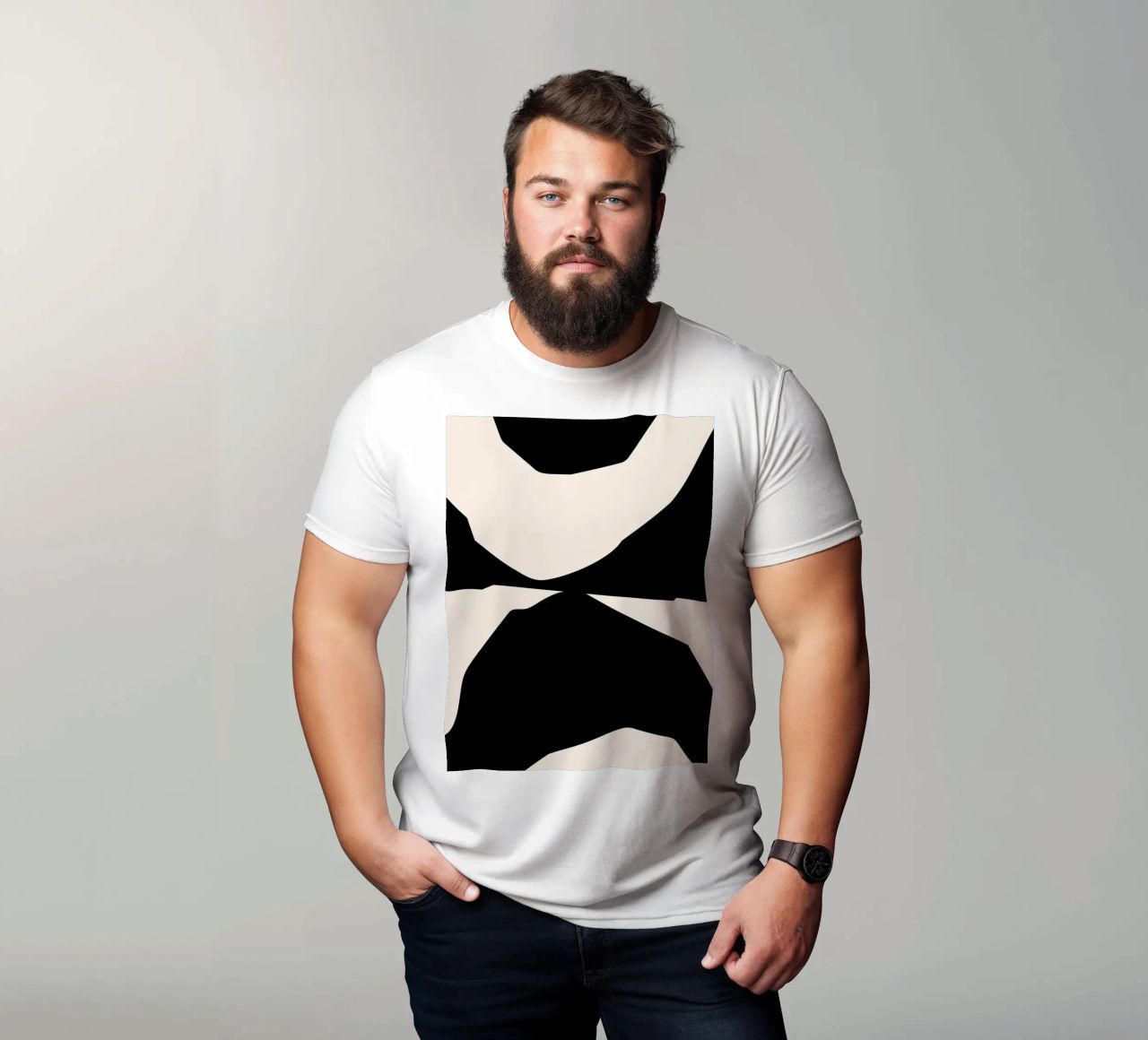 Arte astratta a contrasto - moderna ed espressiva t-shirt da Whole©