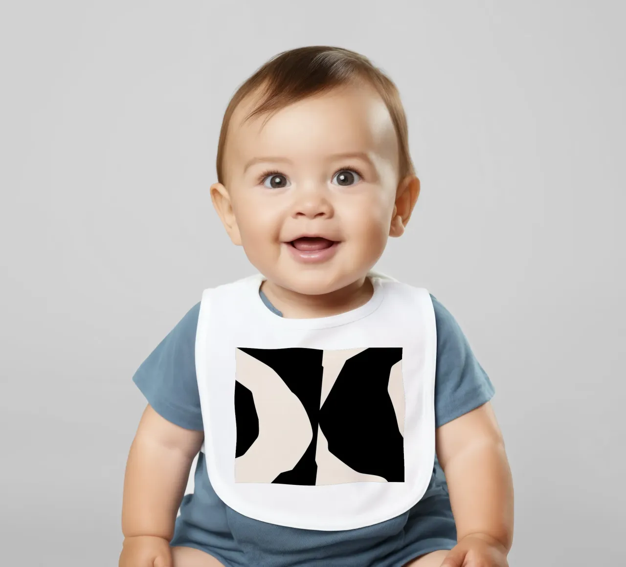 Abstract contrast art - modern & expressive baby bib by Whole©