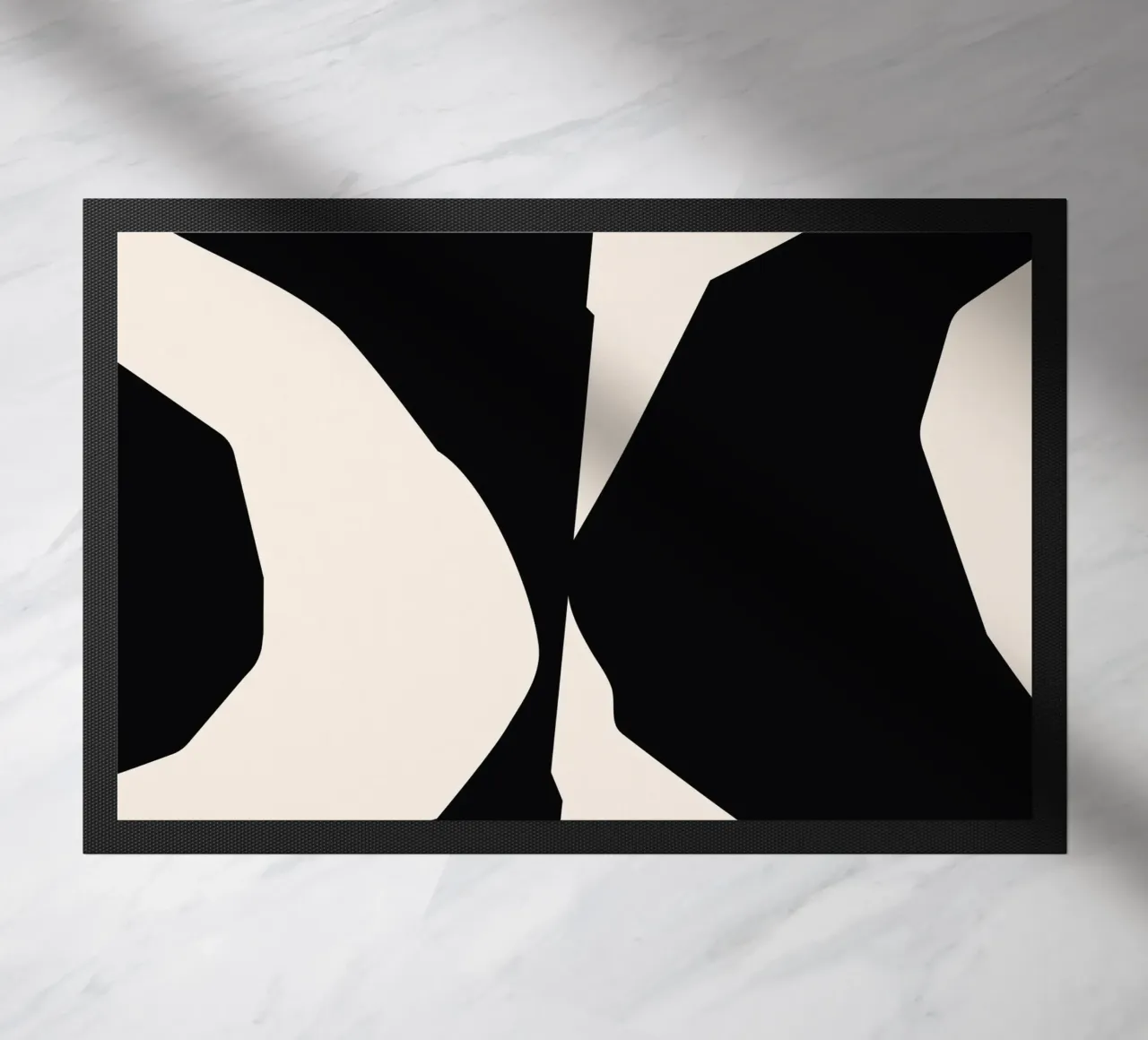 Abstract contrast art - modern & expressive doormat by Whole©