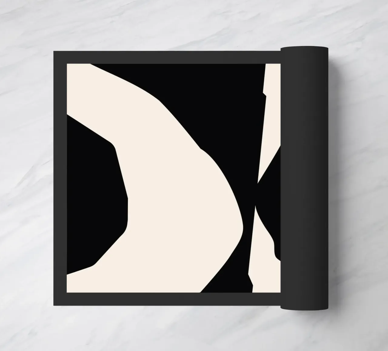 Abstract contrast art - modern & expressive doormat by Whole©