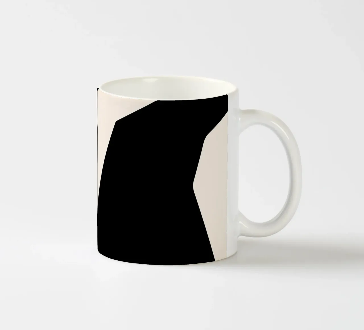 Abstract contrast art - modern & expressive ceramic mug by Whole©