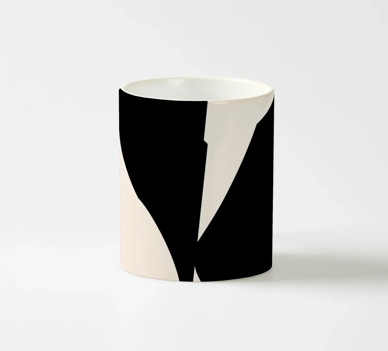 Abstract contrast art - modern & expressive ceramic mug by Whole©